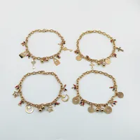 Casual Basic Classic Style Star Moon Key 304 Stainless Steel Gold Plated Bracelets In Bulk main image 1