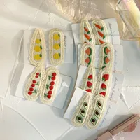 New Children's Hairpin Baby Hairpin Cute BB Knot Fabric Clip  Fruit Knitted Princess Hair Accessories main image 1