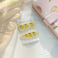 New Children's Hairpin Baby Hairpin Cute BB Knot Fabric Clip  Fruit Knitted Princess Hair Accessories main image 2