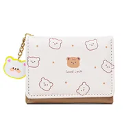 Women's Bag New Japanese-style Cartoon Women's Short Wallet Tri-fold Student Printed Folding  Cartoon Coin Purse main image 3