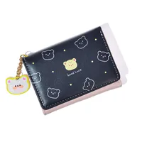 Women's Bag New Japanese-style Cartoon Women's Short Wallet Tri-fold Student Printed Folding  Cartoon Coin Purse sku image 1
