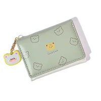 Women's Bag New Japanese-style Cartoon Women's Short Wallet Tri-fold Student Printed Folding  Cartoon Coin Purse sku image 5