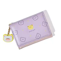 Women's Bag New Japanese-style Cartoon Women's Short Wallet Tri-fold Student Printed Folding  Cartoon Coin Purse sku image 6