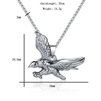 Wholesale Jewelry Casual Elegant Boyfriend Eagle 304 Stainless Steel Pendant Necklace sku image 1