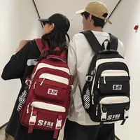 One Size Water Repellent Color Block School Daily School Backpack main image 1