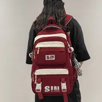 One Size Water Repellent Color Block School Daily School Backpack main image 2