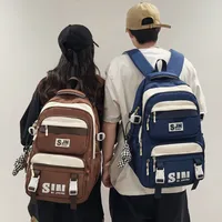 One Size Water Repellent Color Block School Daily School Backpack main image 3