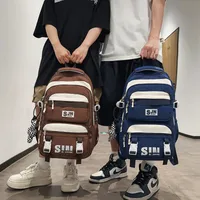 One Size Water Repellent Color Block School Daily School Backpack main image 5