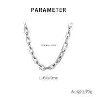 Wholesale Jewelry Retro Simple Style Geometric 304 Stainless Steel Bracelets Necklace main image 10