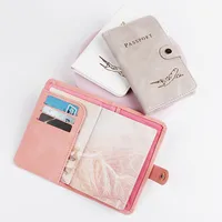 Unisex Letter Solid Color Pu Leather Buckle Card Holders main image 3