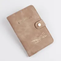 Unisex Letter Solid Color Pu Leather Buckle Card Holders sku image 2