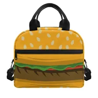 Unisex Small Canvas Hamburger Elegant Streetwear Square Zipper Square Bag main image 1