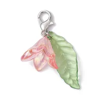 Vacation Sweet Pastoral Leaf Flower Arylic Bag Pendant main image 4