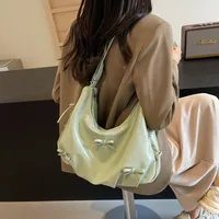 Women's Medium Pu Leather Solid Color Basic Classic Style Sewing Thread Square Zipper Underarm Bag main image 7
