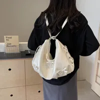 Women's Medium Pu Leather Solid Color Basic Classic Style Sewing Thread Square Zipper Underarm Bag main image 6