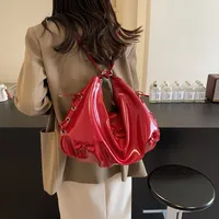 Women's Medium Pu Leather Solid Color Basic Classic Style Sewing Thread Square Zipper Underarm Bag main image 8
