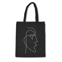 Women's Canvas Geometric Elegant Square Open Canvas Bag sku image 5