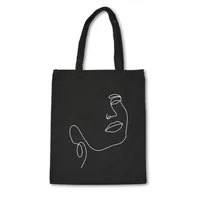 Women's Canvas Geometric Elegant Square Open Canvas Bag sku image 9