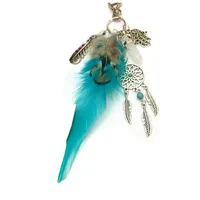 Simple Style Classic Style Leaf Dreamcatcher Feather Alloy Women's Keychain main image 4