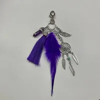 Simple Style Classic Style Leaf Dreamcatcher Feather Alloy Women's Keychain sku image 3