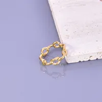 Wholesale Jewelry Modern Style Classic Style Commute Heart Shape Solid Color 304 Stainless Steel Titanium Steel 18K Gold Plated Rings main image 2