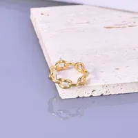 Wholesale Jewelry Modern Style Classic Style Commute Heart Shape Solid Color 304 Stainless Steel Titanium Steel 18K Gold Plated Rings main image 3