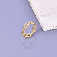 Wholesale Jewelry Modern Style Classic Style Commute Heart Shape Solid Color 304 Stainless Steel Titanium Steel 18K Gold Plated Rings main image 6