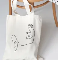 Women's Canvas Geometric Elegant Square Open Canvas Bag sku image 8