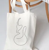 Women's Canvas Geometric Elegant Square Open Canvas Bag sku image 10
