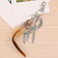 Simple Style Classic Style Leaf Dreamcatcher Feather Alloy Women's Keychain main image 5