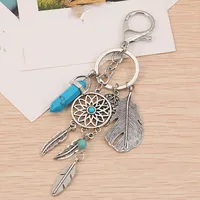 Simple Style Classic Style Leaf Dreamcatcher Feather Alloy Women's Keychain main image 2