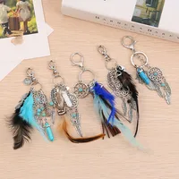 Simple Style Classic Style Leaf Dreamcatcher Feather Alloy Women's Keychain main image 1