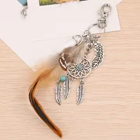 Simple Style Classic Style Leaf Dreamcatcher Feather Alloy Women's Keychain sku image 4