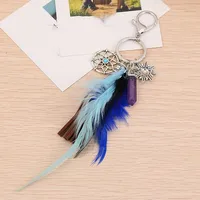 Simple Style Classic Style Leaf Dreamcatcher Feather Alloy Women's Keychain sku image 5