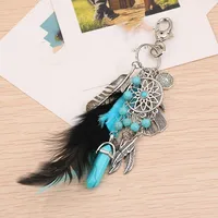 Simple Style Classic Style Leaf Dreamcatcher Feather Alloy Women's Keychain sku image 6
