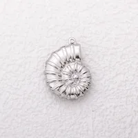 3 PCS/Package 15 * 21mm 304 Stainless Steel 18K Gold Plated Conch Pendant sku image 1