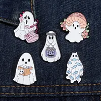 Cartoon Style Cowboy Style Halloween Pattern Ghost Devil Alloy Stamping Stoving Varnish Plating Women's Brooches main image 7