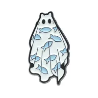 Cartoon Style Cowboy Style Halloween Pattern Ghost Devil Alloy Stamping Stoving Varnish Plating Women's Brooches sku image 1