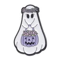 Cartoon Style Cowboy Style Halloween Pattern Ghost Devil Alloy Stamping Stoving Varnish Plating Women's Brooches sku image 5