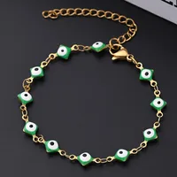 Ethnic Style Classic Style Artistic Devil's Eye Square Simple 304 Stainless Steel 18K Gold Plated Bracelets In Bulk main image 4