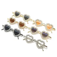 Simple Style Shiny Solid Color Acrylic Special-Shaped Mirror Diamond Full Frame Women's Sunglasses main image 1