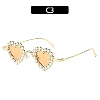 Simple Style Shiny Solid Color Acrylic Special-Shaped Mirror Diamond Full Frame Women's Sunglasses sku image 3
