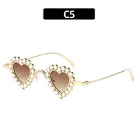 Simple Style Shiny Solid Color Acrylic Special-Shaped Mirror Diamond Full Frame Women's Sunglasses sku image 5