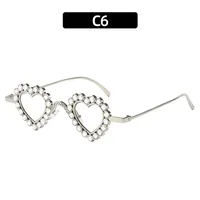 Simple Style Shiny Solid Color Acrylic Special-Shaped Mirror Diamond Full Frame Women's Sunglasses sku image 6