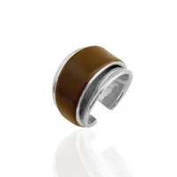 Brass Plating Geometric Open Rings sku image 2