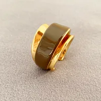 Brass Plating Geometric Open Rings main image 1