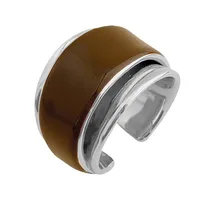 Brass Plating Geometric Open Rings main image 5