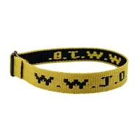 W.W.J.D. Letter Jacquard Printed Wrist Strap Bracelet Ribbon Unisex WWJD Bracelet Adjustable Bracelet sku image 9