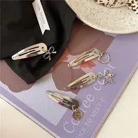 Women's Basic Simple Style Commute Letter Star Bow Knot Metal Hair Clip main image 4
