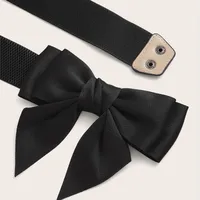 Casual Solid Color Bow Knot Cotton Women's Leather Belts main image 4